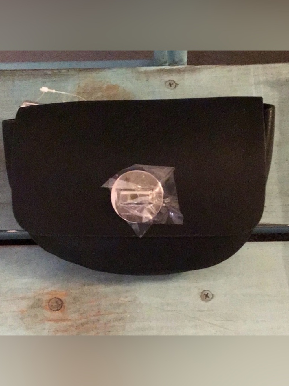 Barney's New York Black Leather Belt Bag with Silver Hardware New - Picture 6 of 10